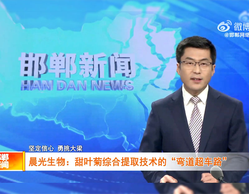 邯鄲電視臺丨【堅定信心 勇挑大梁】晨光生物：甜葉菊綜合提取技術的“彎道超車路”